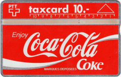 10.- Coca-Cola - rare Firmen Taxcard (Wettbewerb)
